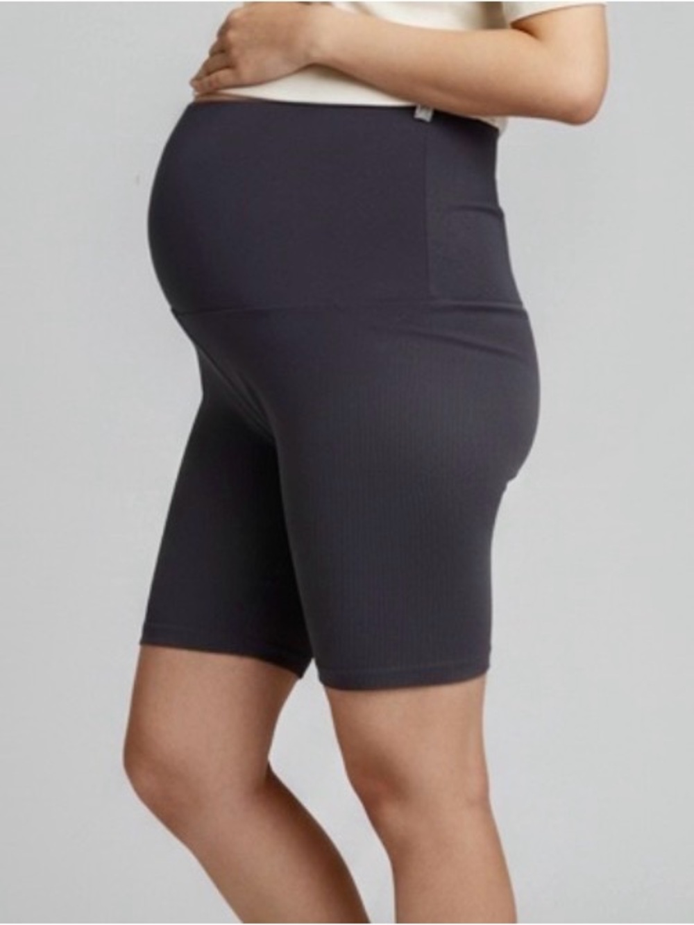 Isabel Maternity by Ingrid & Isabel Ribbed Over-Belly Bike Shorts